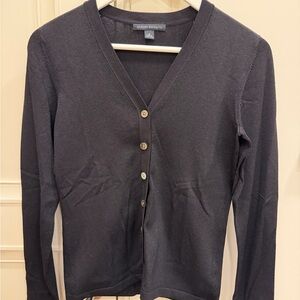 Banana Republic Black Button-Up Cardigan